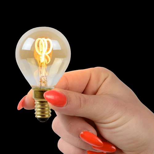 Lucide P45 - Filament lamp - Ø 4,5 cm - LED Dimb. - E14 - 1x3W 2200K - Amber - sfeer 2
